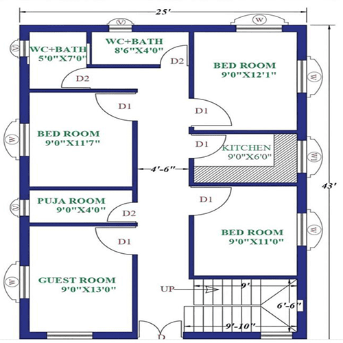 850-1300 sq.ft 2D Design pricing - Homeplex 